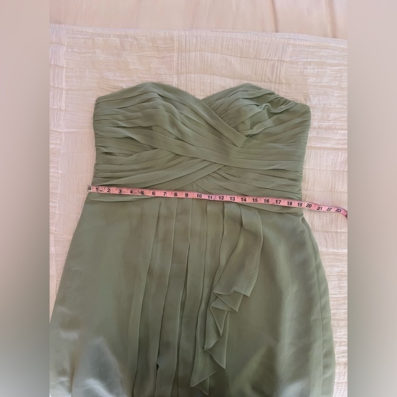 David’s Bridal Strapless Meadow Green Formal Dress Size 16, - Picture 10 of 12